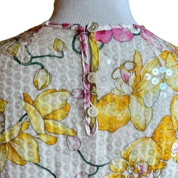 Valentino Miss V two piece skirt set sequin floral sz 10 - Picture 7 of 11